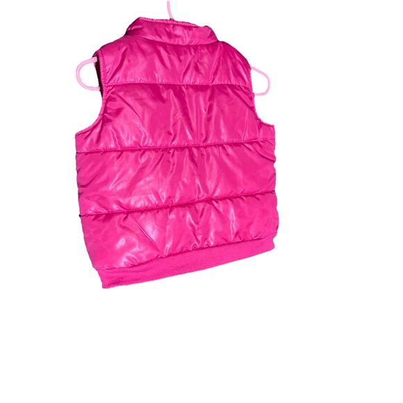 Kids Play Baby Girls Puffer Vest Jacket Full Zip Up Pink Ruffle accent 6-9 Month - Picture 4 of 10